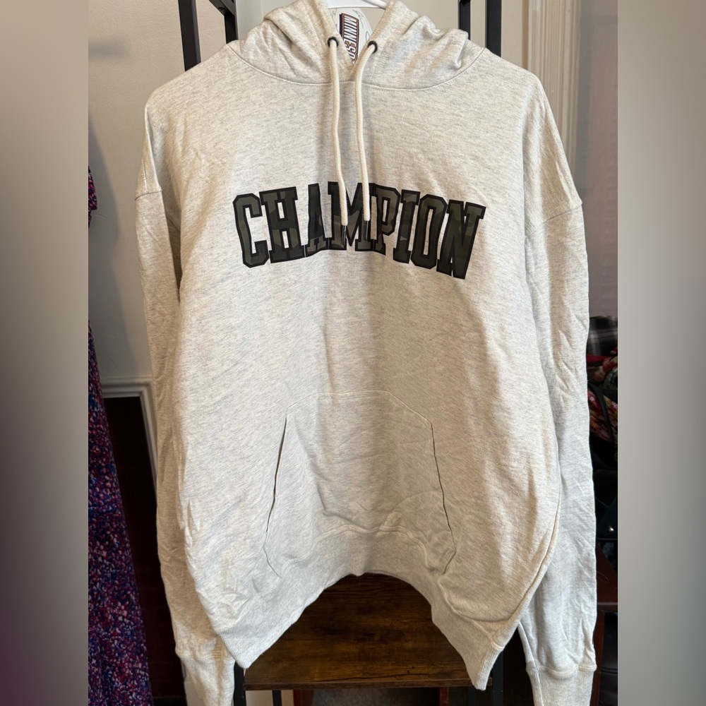 Champion Men's Light Gray Hoodie